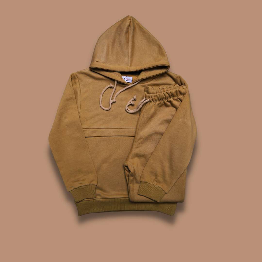 Brown Hoodie & Trouser Set