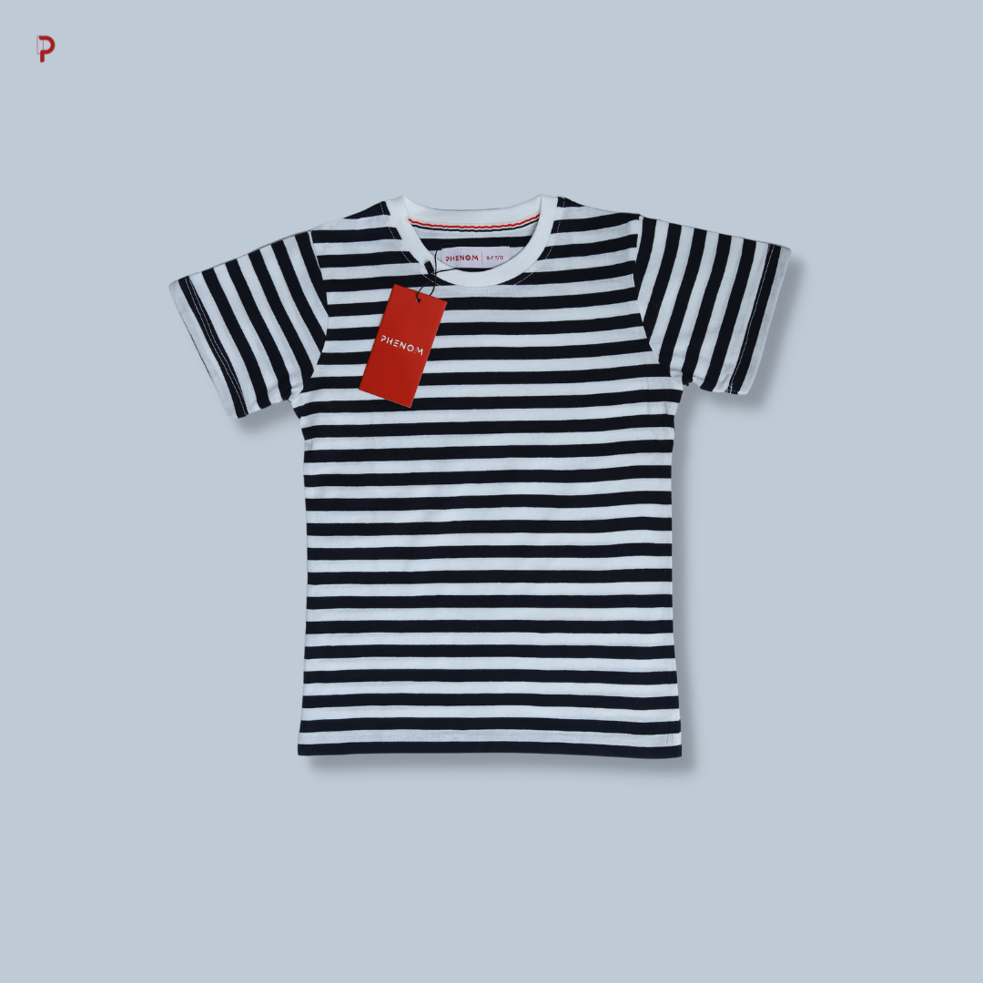 Black & White Striped Tee - Boys